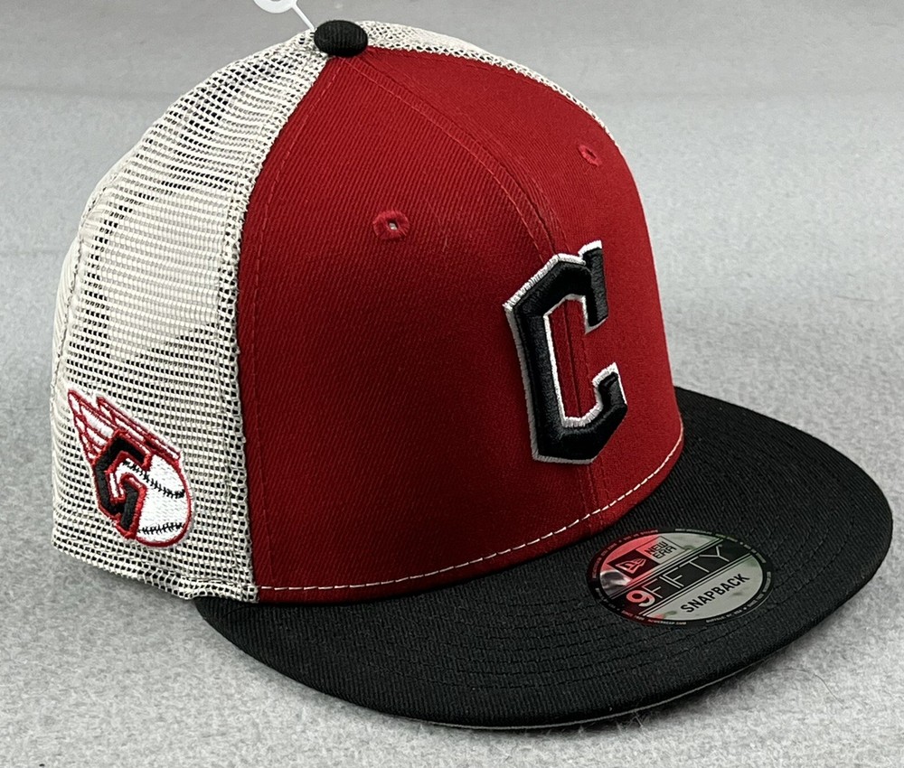 NEW ERA 9Fifty Cleveland Guardians High Crown Adjustable Trucker Hat NEW