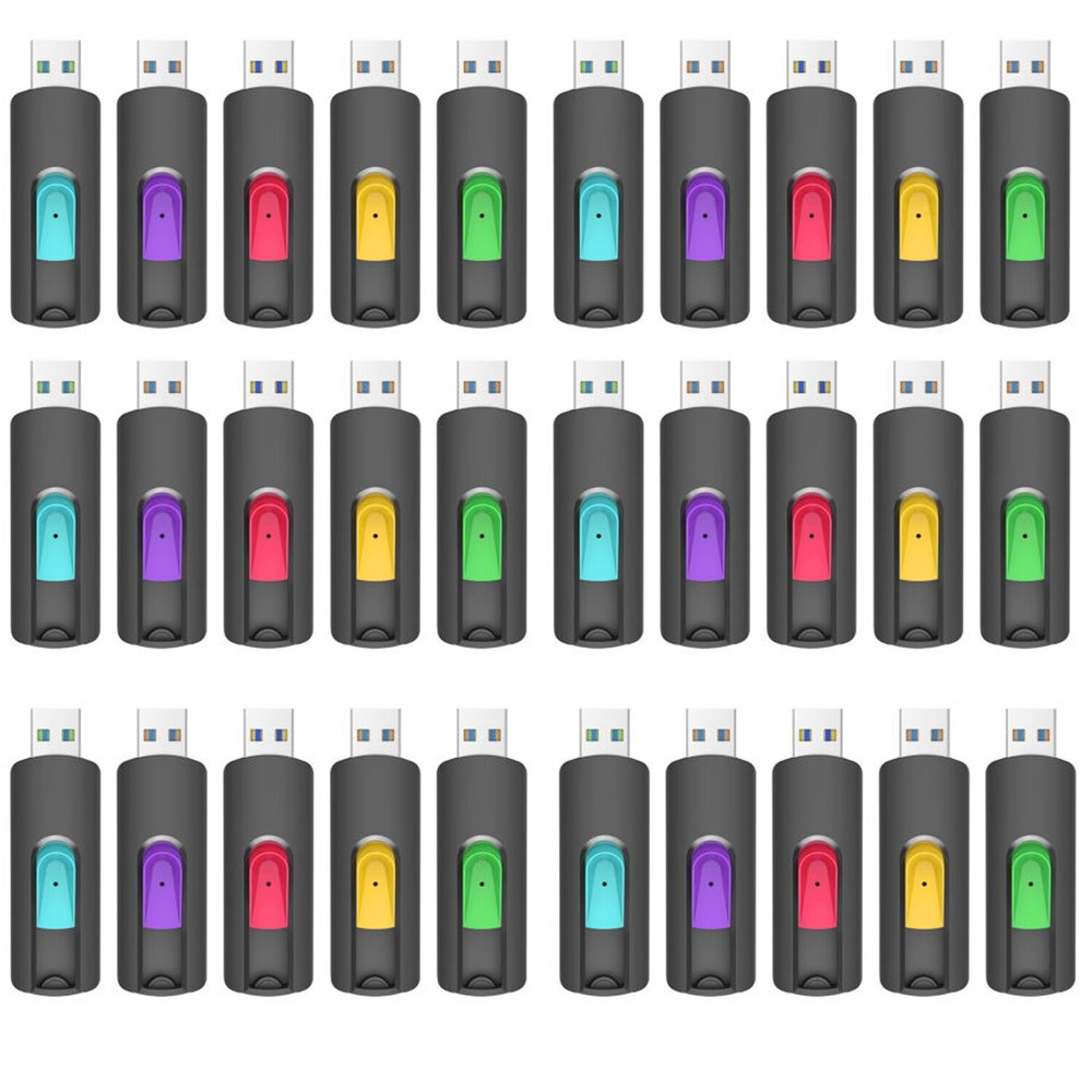 Kootion USB 2.0 4GB 30PCS Retractable USB Flash Drives Memory Stick Thumb Drive