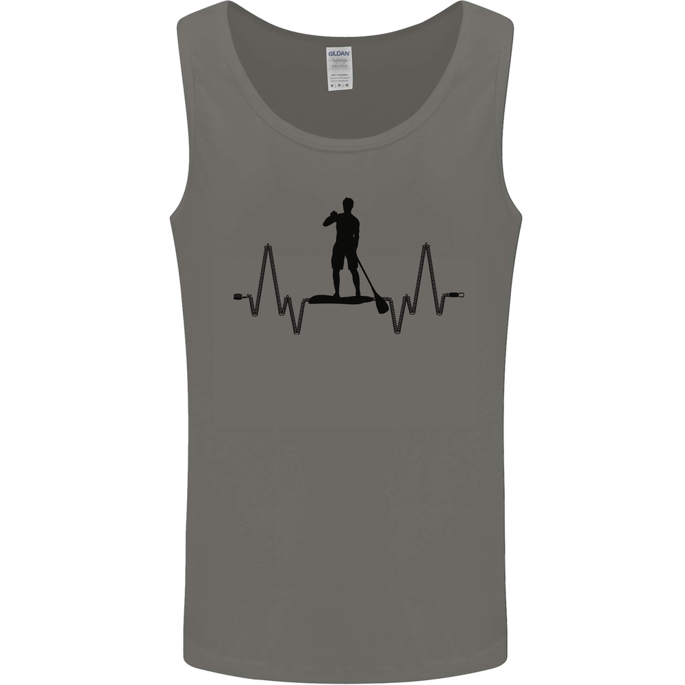 Paddleboard ECG Paddleboarding Pulse Mens Vest Tank Top