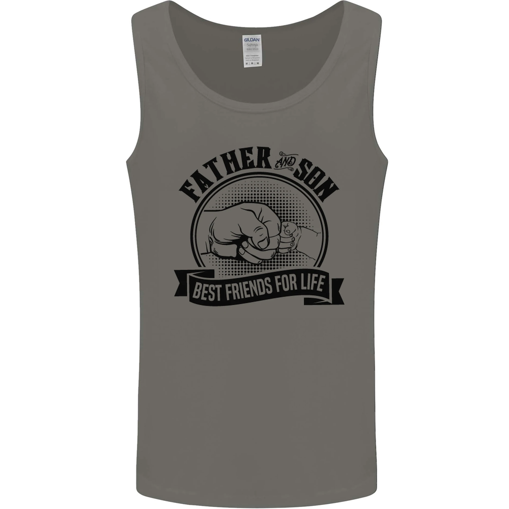 Father & Son Best Friends Fathers Day Mens Vest Tank Top