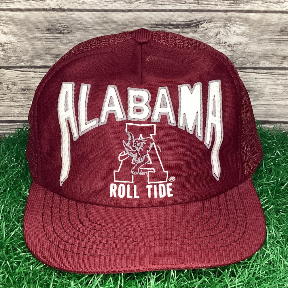 Vintage 80s Alabama Crimson Tide NCAA Football Trucker Cap Roll Tide