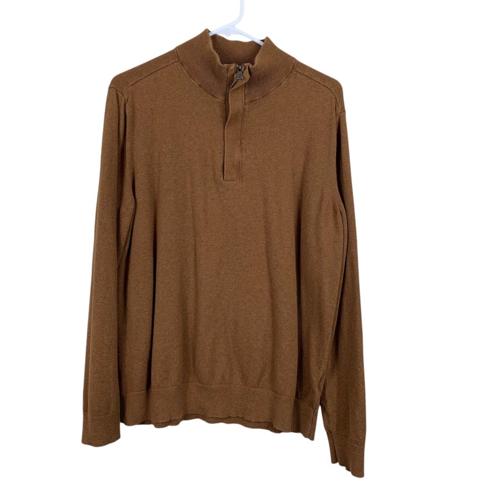 Banana Republic Women’s Luxe Yarn Mock Neck Sweater Camel Brown Size S