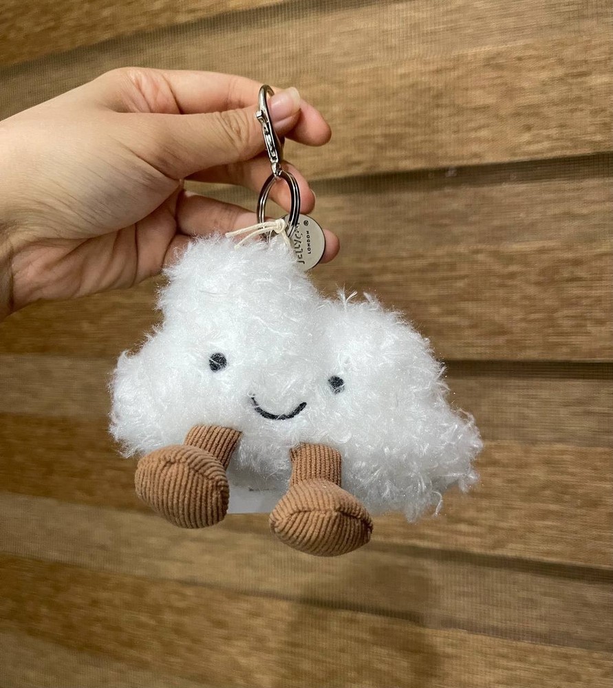 On Sale NWT 2026 Jellycat Amuseable Cloud Bag Charm – Soft Plush Keychain