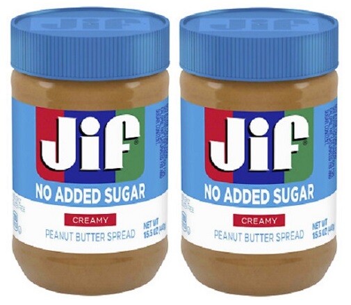 Jif No Added Sugar Creamy Peanut Butter 2 Pack