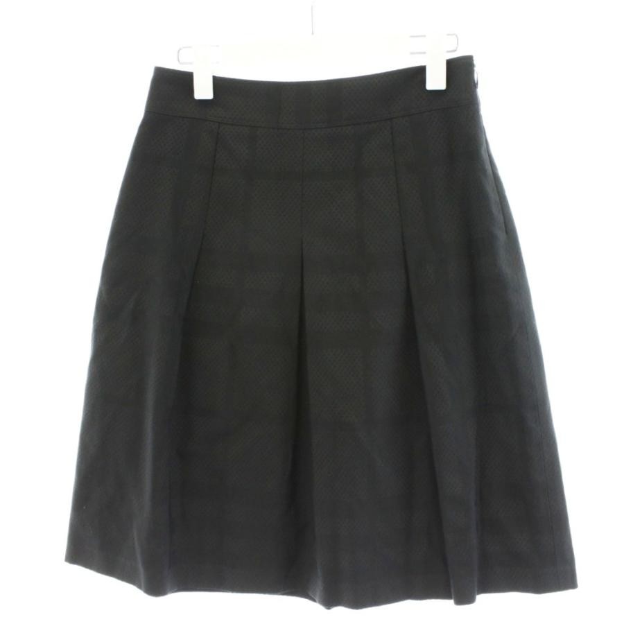 BURBERRY LONDON Flare Skirt Knee Length Size 38 Black Women's New