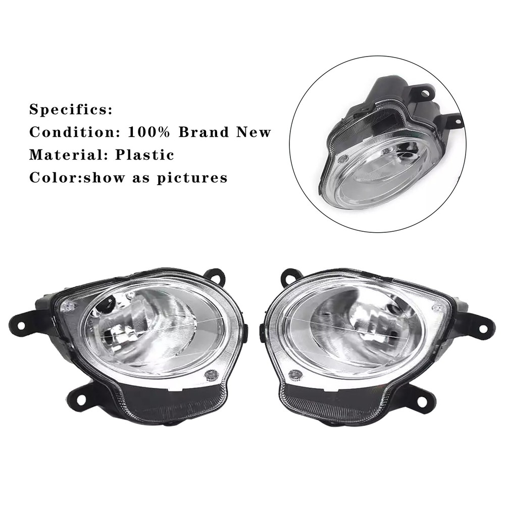 Fiat 500 2008-2015 High Beam Left Right Headlight Headlamp Pair