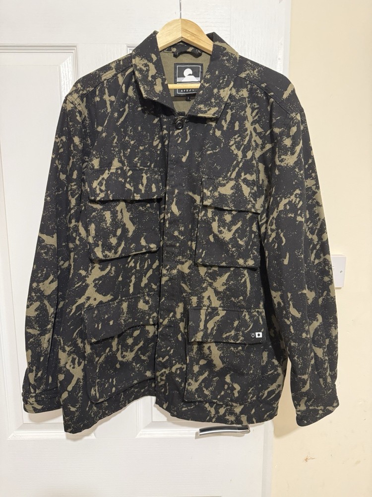 Edwin Survival Field Jacket Camo Grass AOP Military Utility Size L Japan made