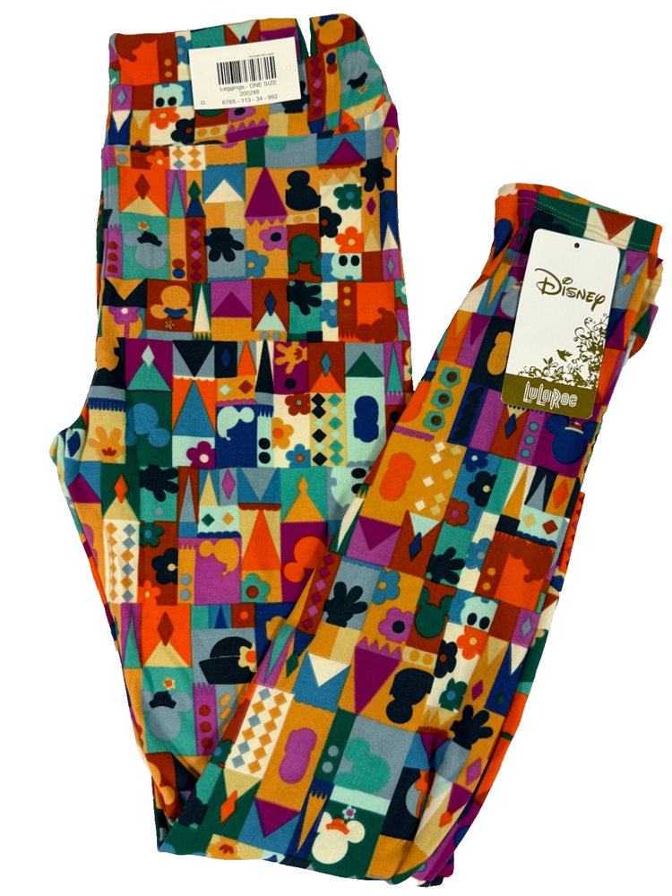 Pair of New Disney One Size LuLaRoe Leggings Mickey Mini Mouse Yoga Workout OS9