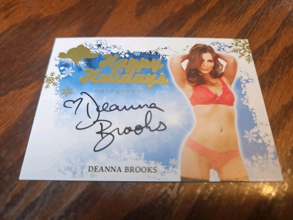 Benchwarmer 2012 Deanna Brooks Happy Holidays Autograph Gold Foil Auto Playboy