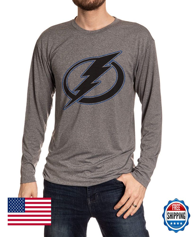 Calhoun NHL Men's Performance Rash Guard Long Sleeve Shirt - Tampa Bay Lightning