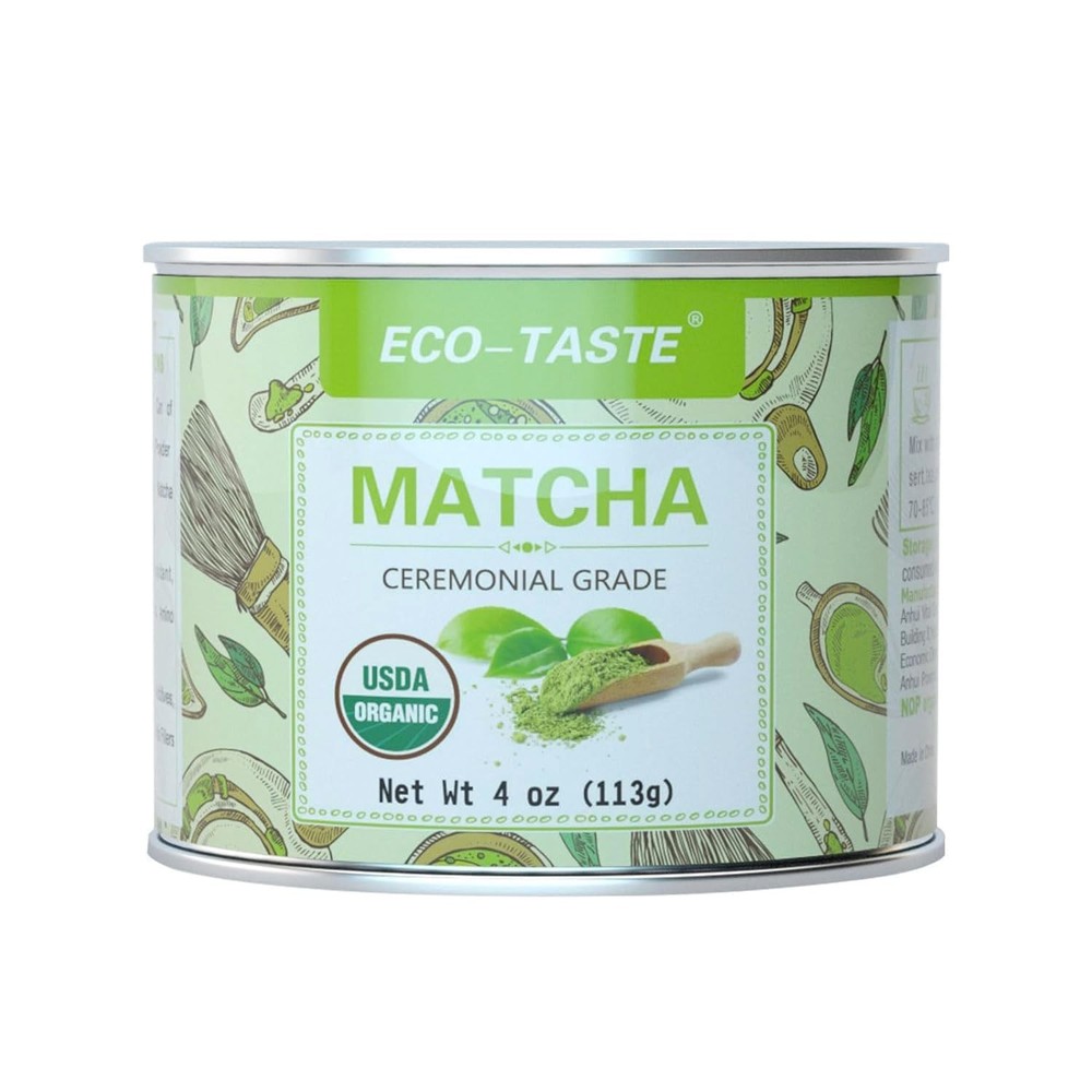 Organic Matcha Green Tea Powder-4oz(113g) Tin, 100% Natural & Pure, Ceremonia...