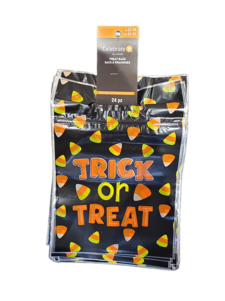 CELEBRATE IT, HALLOWEEN TREAT BAGS, TRICK OR TREAT, CANDY CORNS, 24pc