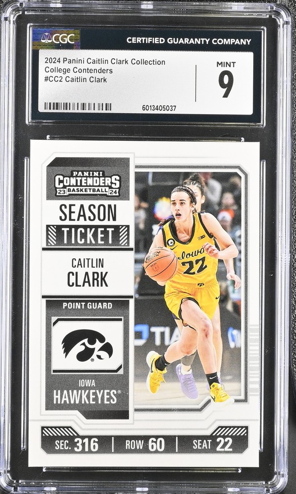 2024 Panini Caitlin Clark Collection #CC2 College Contenders CGC 9