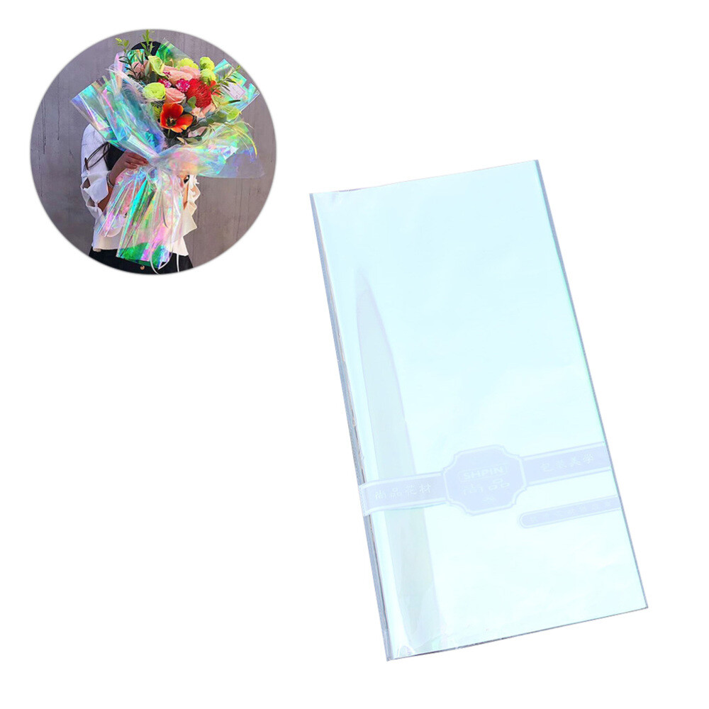20PCS Iridescent Film Paper Translucent Wrap Paper Flower Wrapping Paper