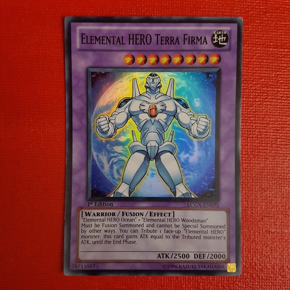 YuGiOh Elemental HERO Terra Firma 1st Ed LCGX-EN075 Ultra Rare