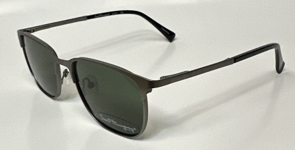 Ernest Hemingway -H4731- Matte Gunmetal- Polarized Green Sunglasses 52-18-140mm