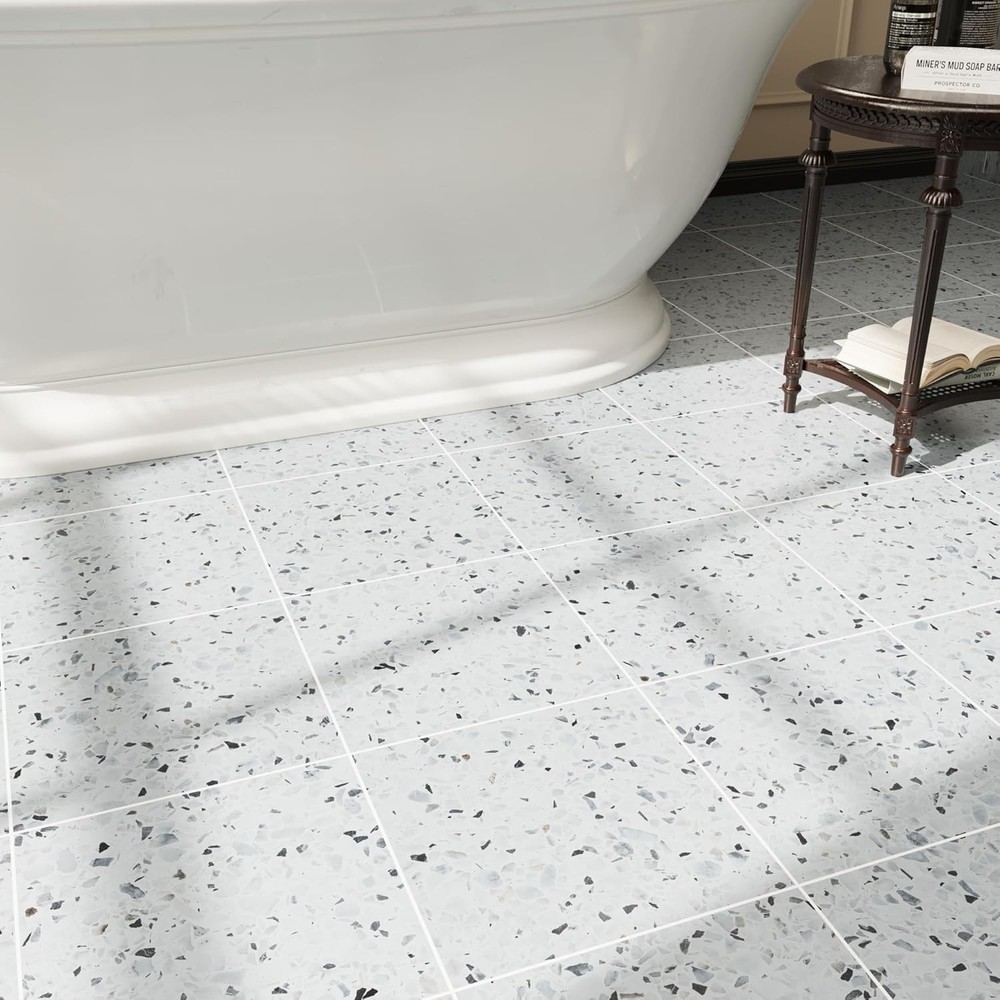 20-Pack Self-Adhesive Vinyl Floor Tiles 12x12 Inch Easy Peel and Stick