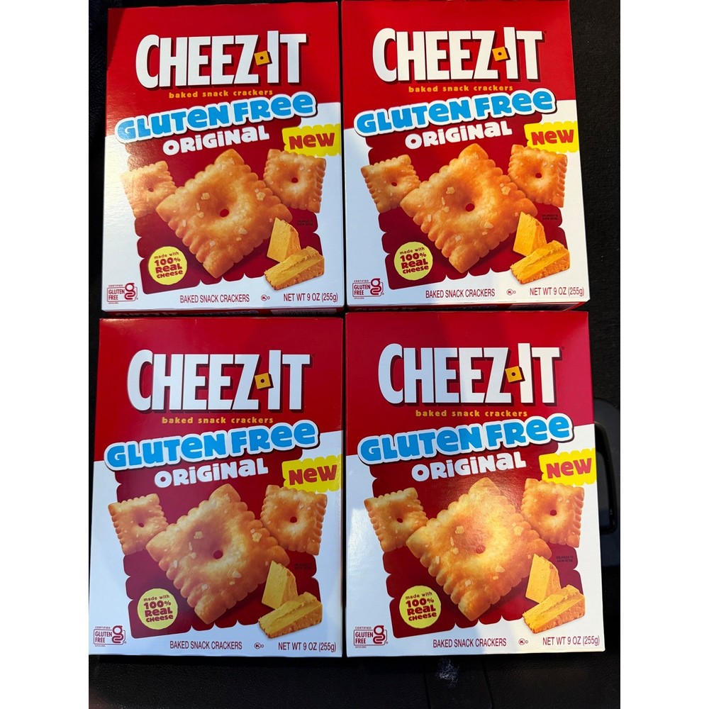 LOT OF 3 - GLUTEN FREE Cheez-It Original Cheese Crackers - Brand New, 9oz Boxes