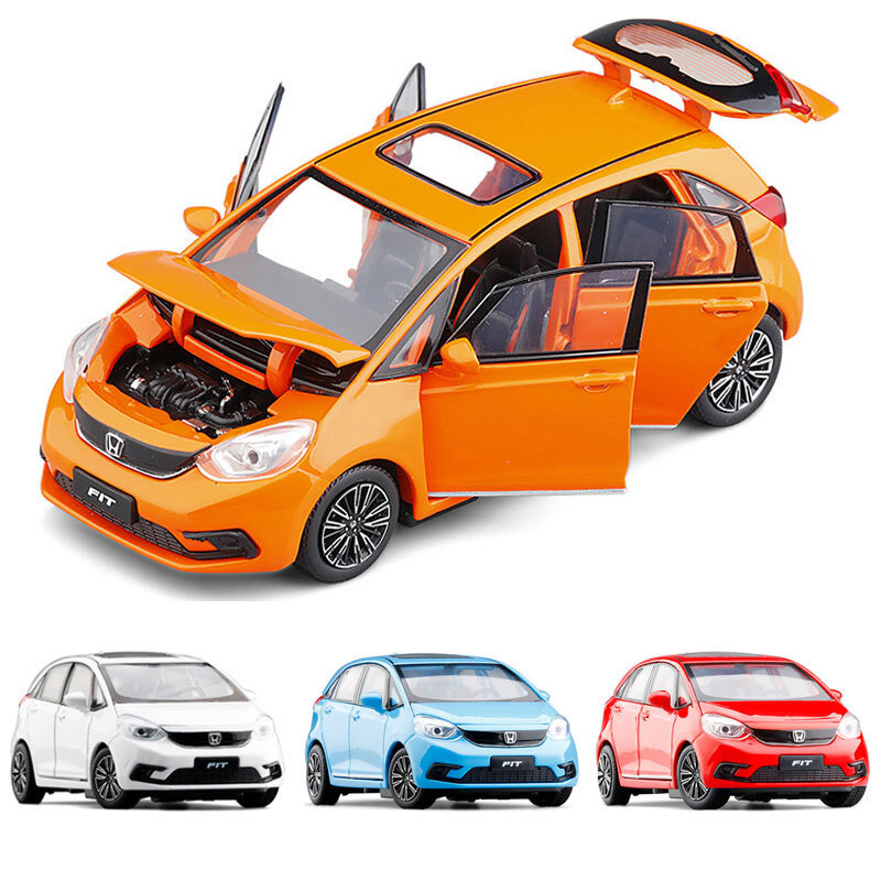 1/32 Honda Fit Sedan Model Toy Car Diecast Toy Vehicle Metal Alloy Toys for Kids