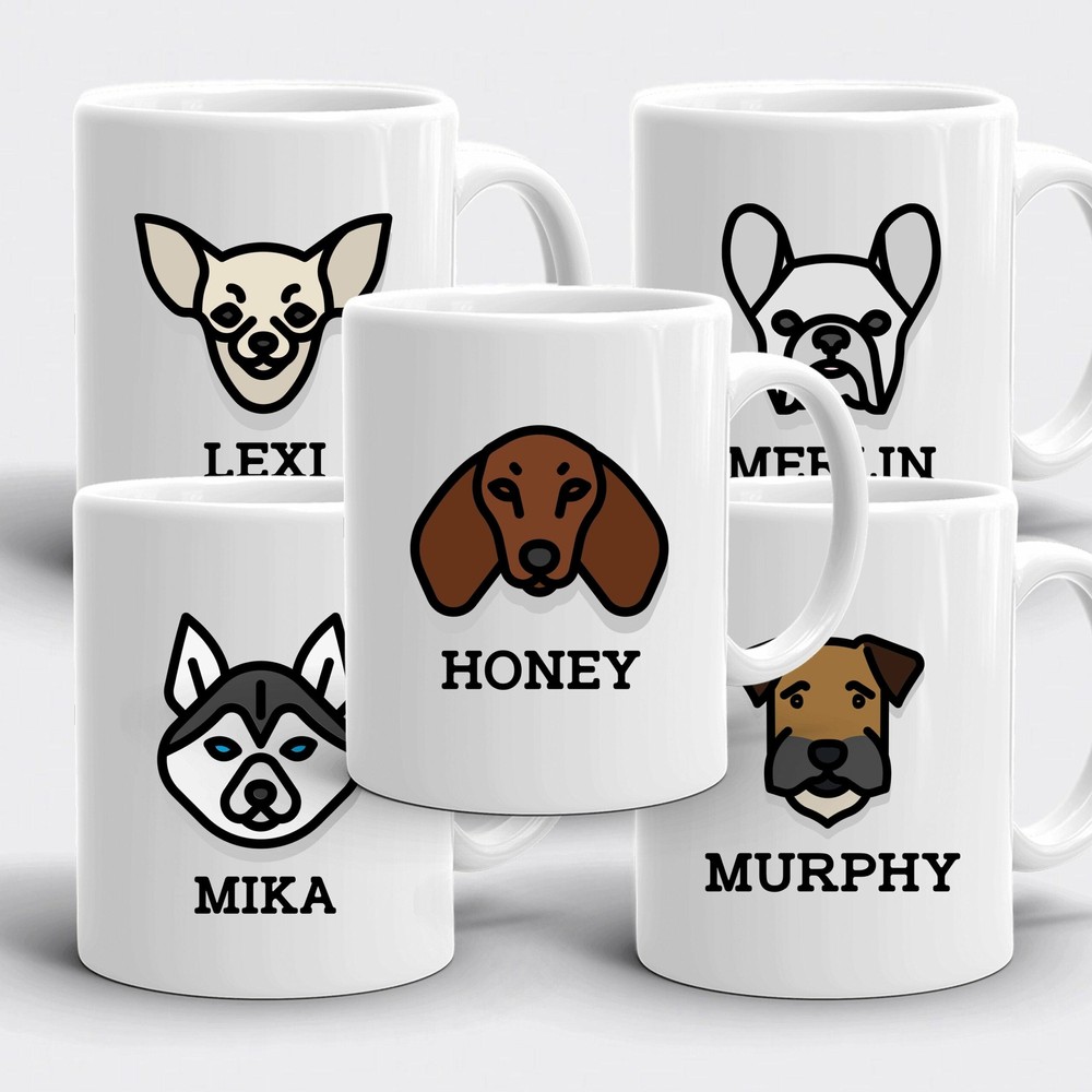 Personalized Dog Mug / Custom Dogs Character Mugs