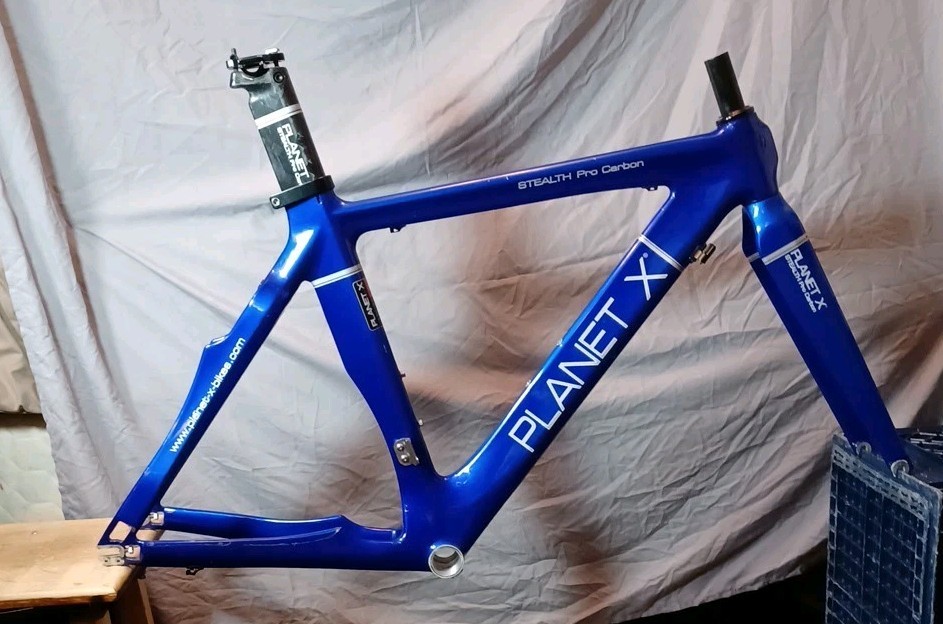 Planet X Stealth Pro Carbon Frameset 48cm w/ Seatpost, Clamp, Hangers, Headset