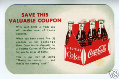 1950s Coupon for Carton of Coca Cola Graphics-image