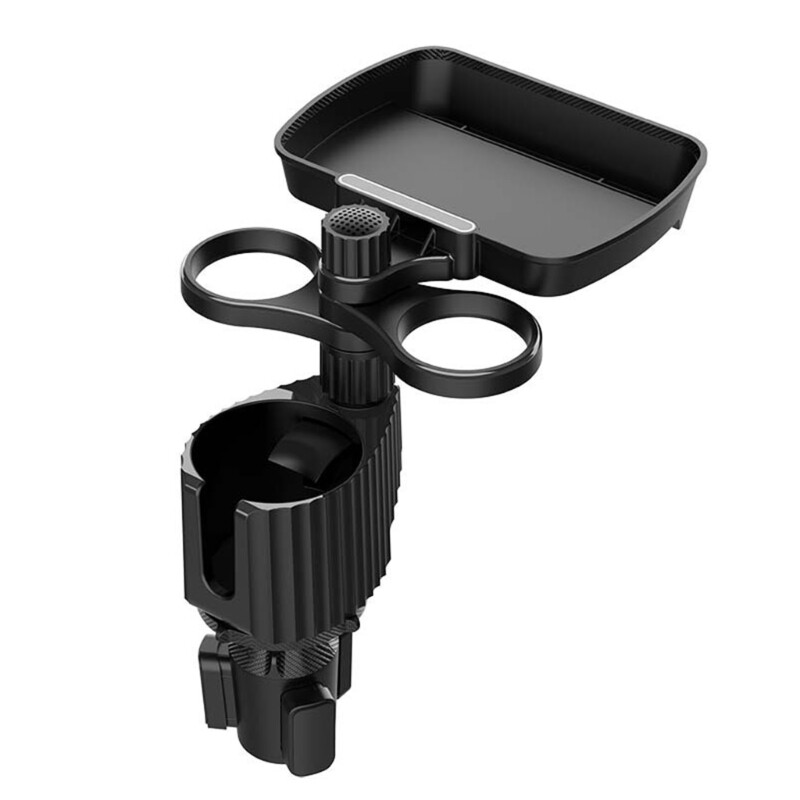 Car Cup Expander Mount Stand with Cell Phone Support Bracket and Auto Drink Bottle Holder for Enhanced Vehicle Organization