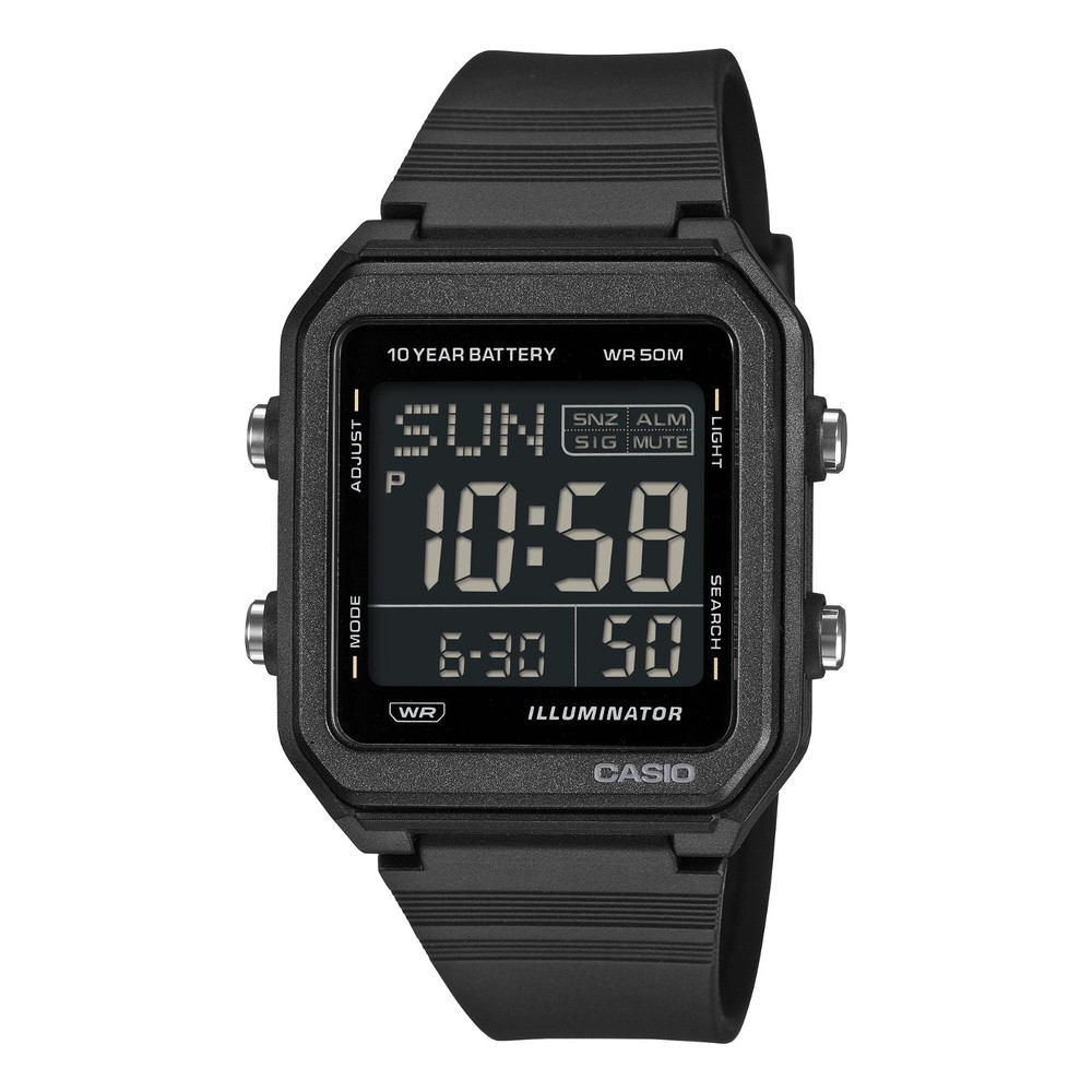Casio W-221H-1BV Digital Watch NEW 2026 Black | 10 Year Battery | World Time | N
