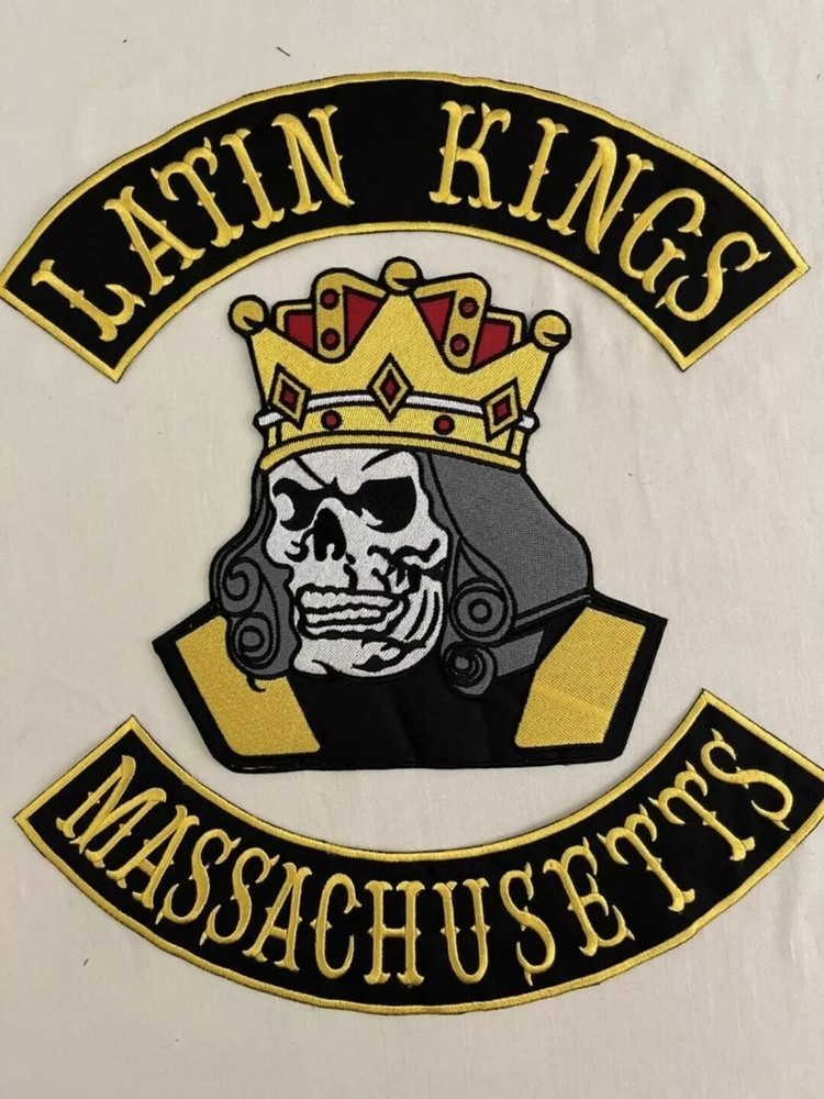 Latin Kings Massachusetts Embroidered Patches Set Of 3 Pcs Iron On