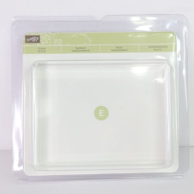Stampin Up Clear Stamp Block E 4 7/16