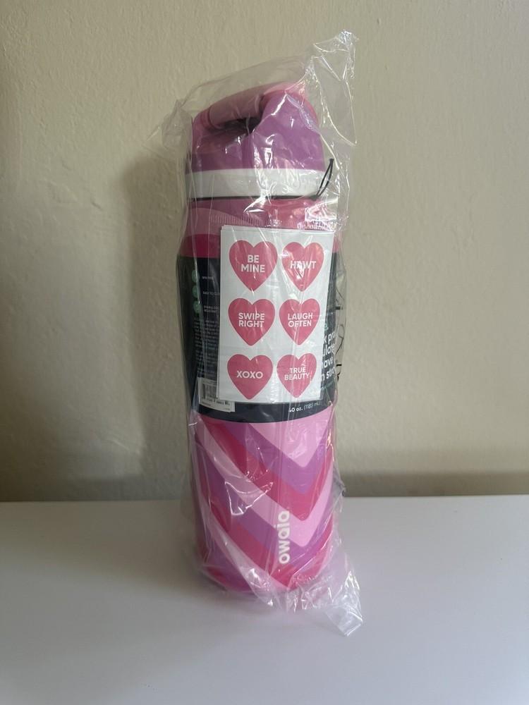 Owala FreeSip Valentines Day 40 oz Pink Water Bottle I 3 U