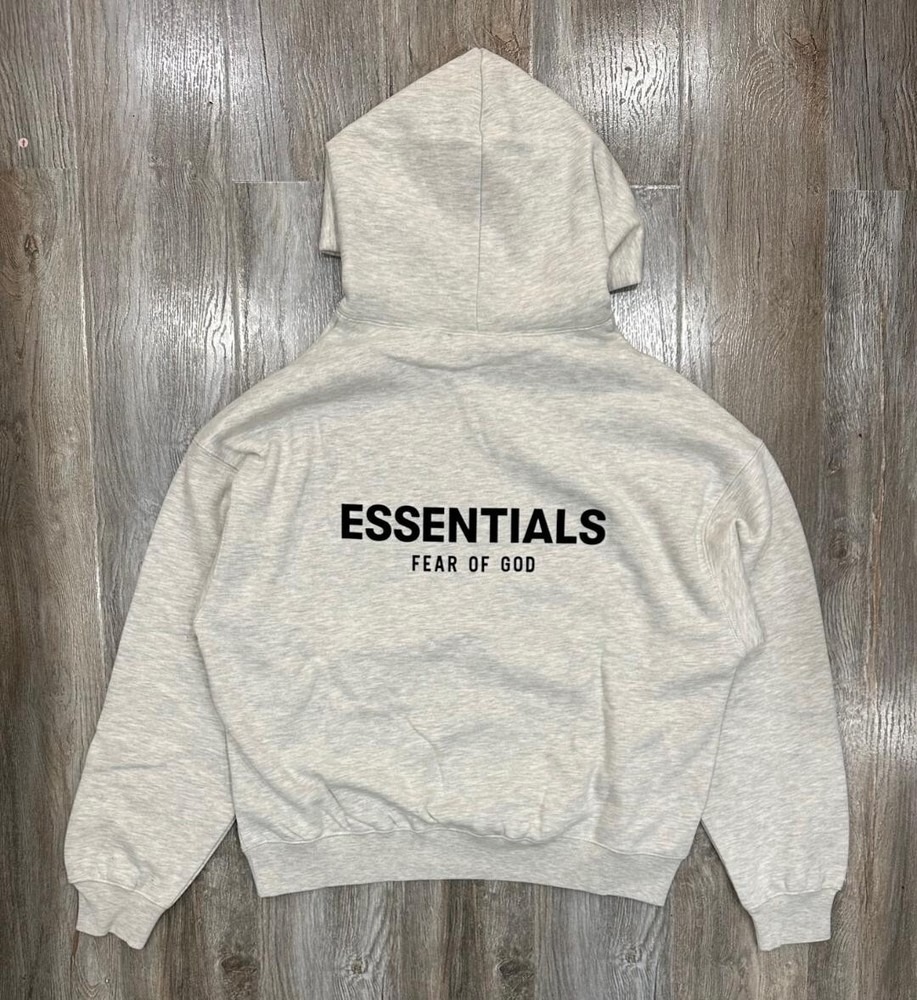 Essentials Fear of God Light Oatmeal Hoodie Sweatshirt Large SS22 Men