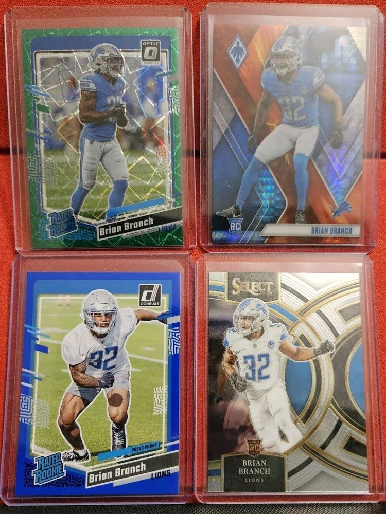 Brian Branch 2023 4 Card Rookie Lot