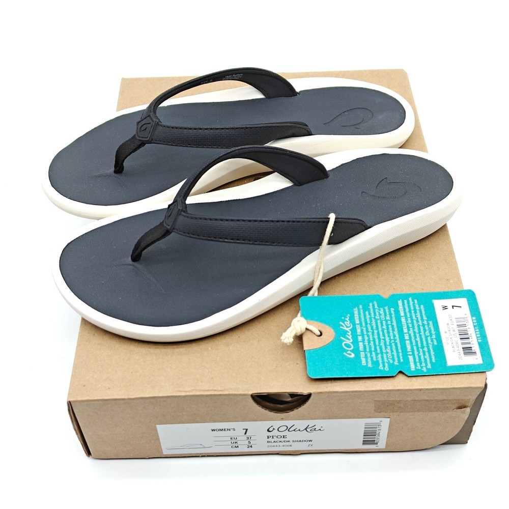 OLUKAI Ohana Pi'oe Womens Size 7 Quick-Dry Beach Flip Flops