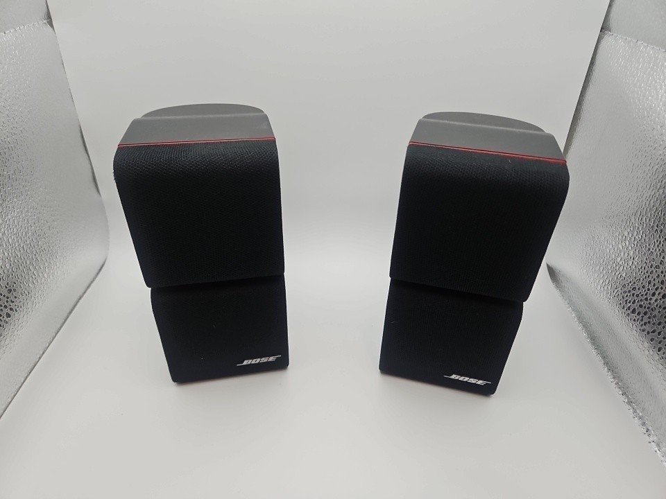 Bose Acoustimass Redline Classic Double Cube Speakers Black Set Of 2 SHIPS FAST!