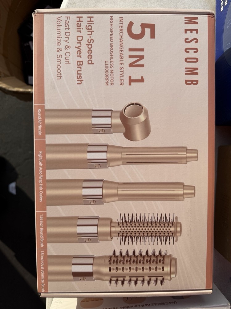 Mescomb 5-in-1 Hair Dryer Brush Set with High-Speed Brushless Motor