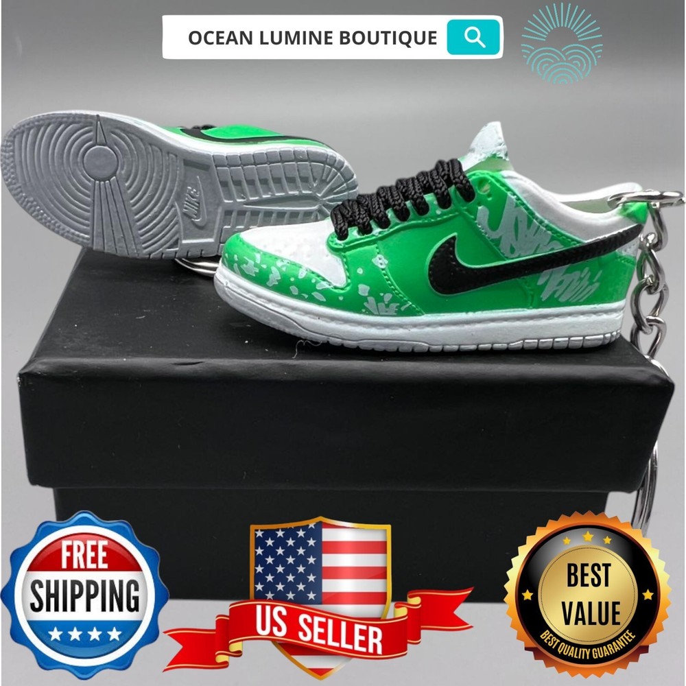 SB DUNK 3D Mini Sneaker Keychain, Jordan Sneaker Collectible, Box Options