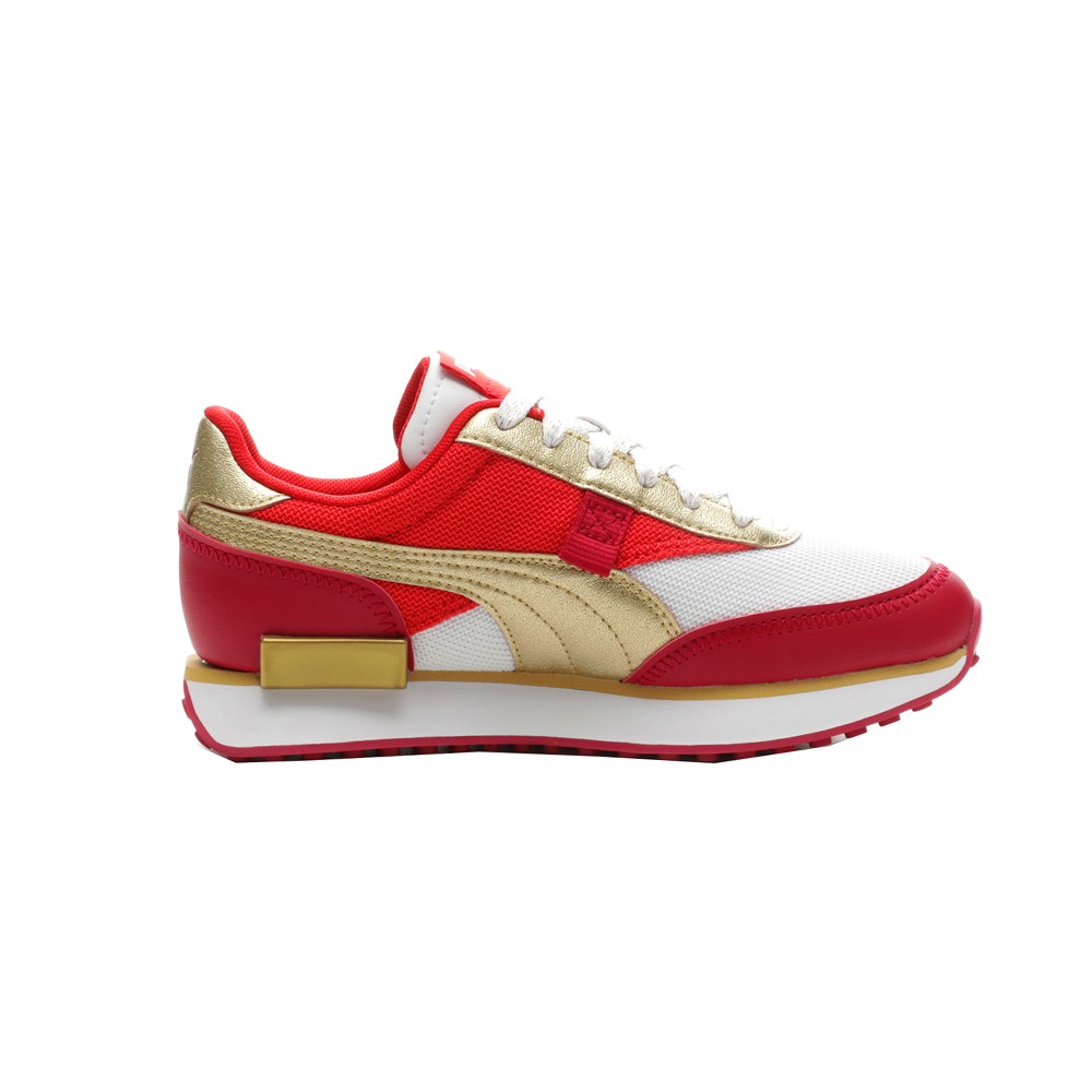 PUMA Future Rider Glitz Lace Up  Youth Girls Red Sneakers Casual Shoes 384752-01