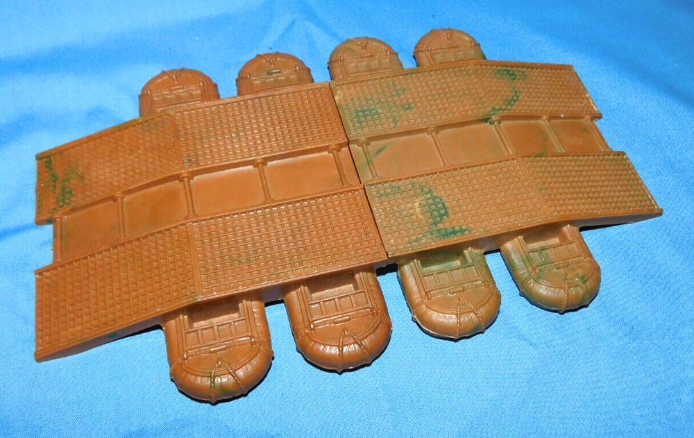 Marx Battleground Pontoon Bridge Terrain Marbled Hard Plastic Vintage 1960s