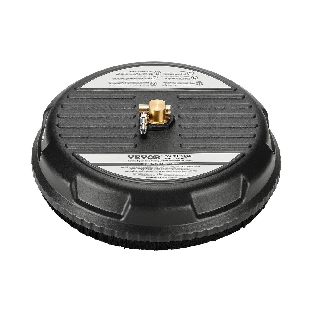 15-Inch 4-Wheel Pressure Washer Surface Cleaner 3000 PSI Black Plastic
