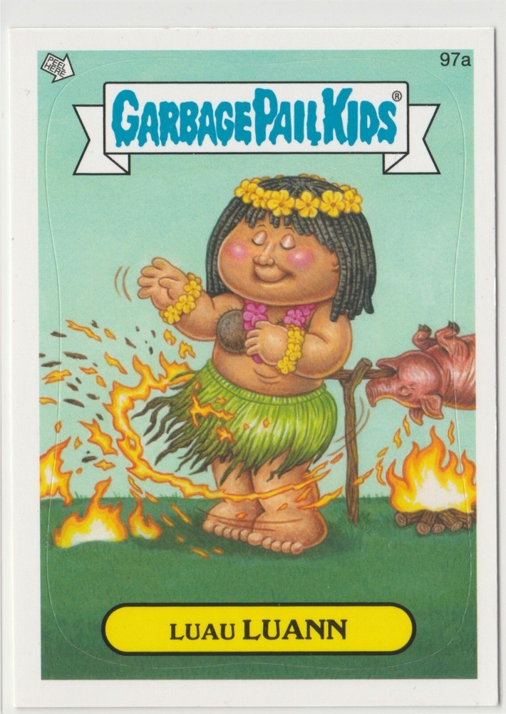 Vintage 2013 GPK Series 2 Luau Luann #97a Hawaii Garbage Pail Kids Card BNS2