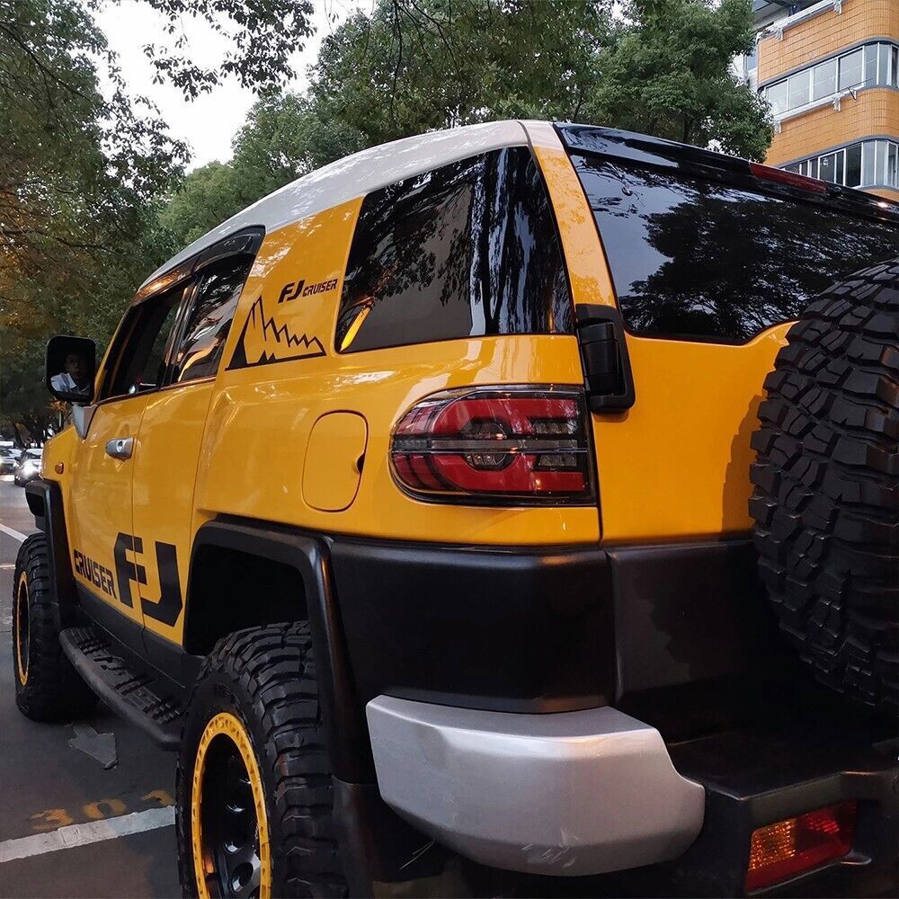 Clear LED Tail Lights For Toyota FJ Cruiser 2006-2020 Rear Lamp Sequential Pair