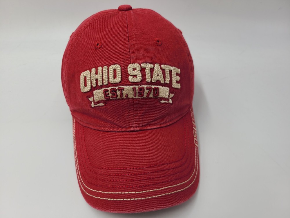Ohio State Buckeyes Adjustable Strapback Hat – NCAA Officially Licensed Cap for Fans (Fits Small)