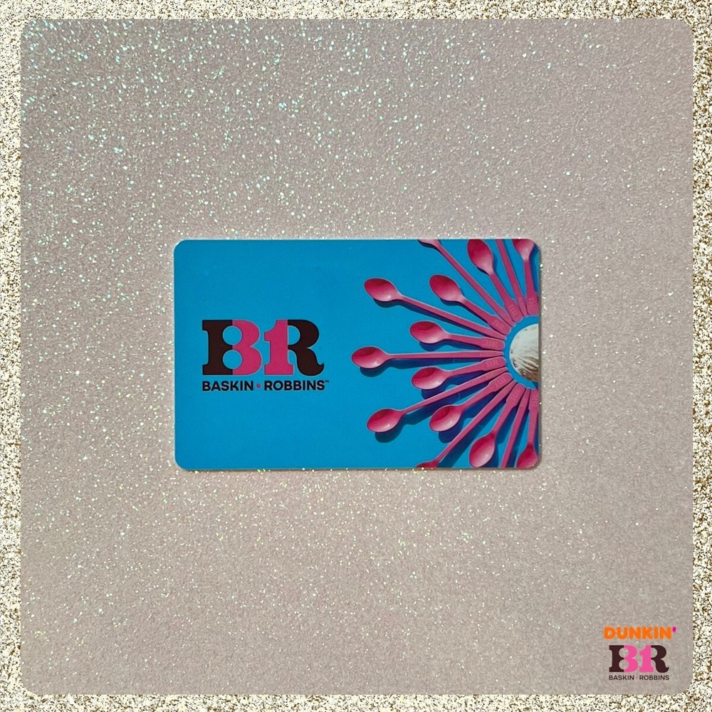 Baskin Robbins/Dunkin Pink Spoons Gift Card w/ Mag Strip $0 MINT