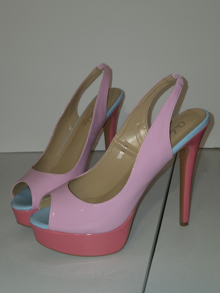 Onlymaker Peep Toe Platform Stiletto Slingback Sandals Size 13