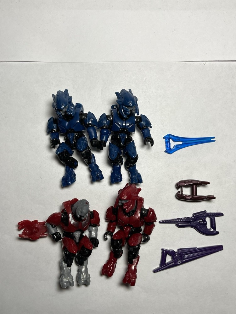 Halo Mega Construx Elite Mercenary Blue Banished Lot