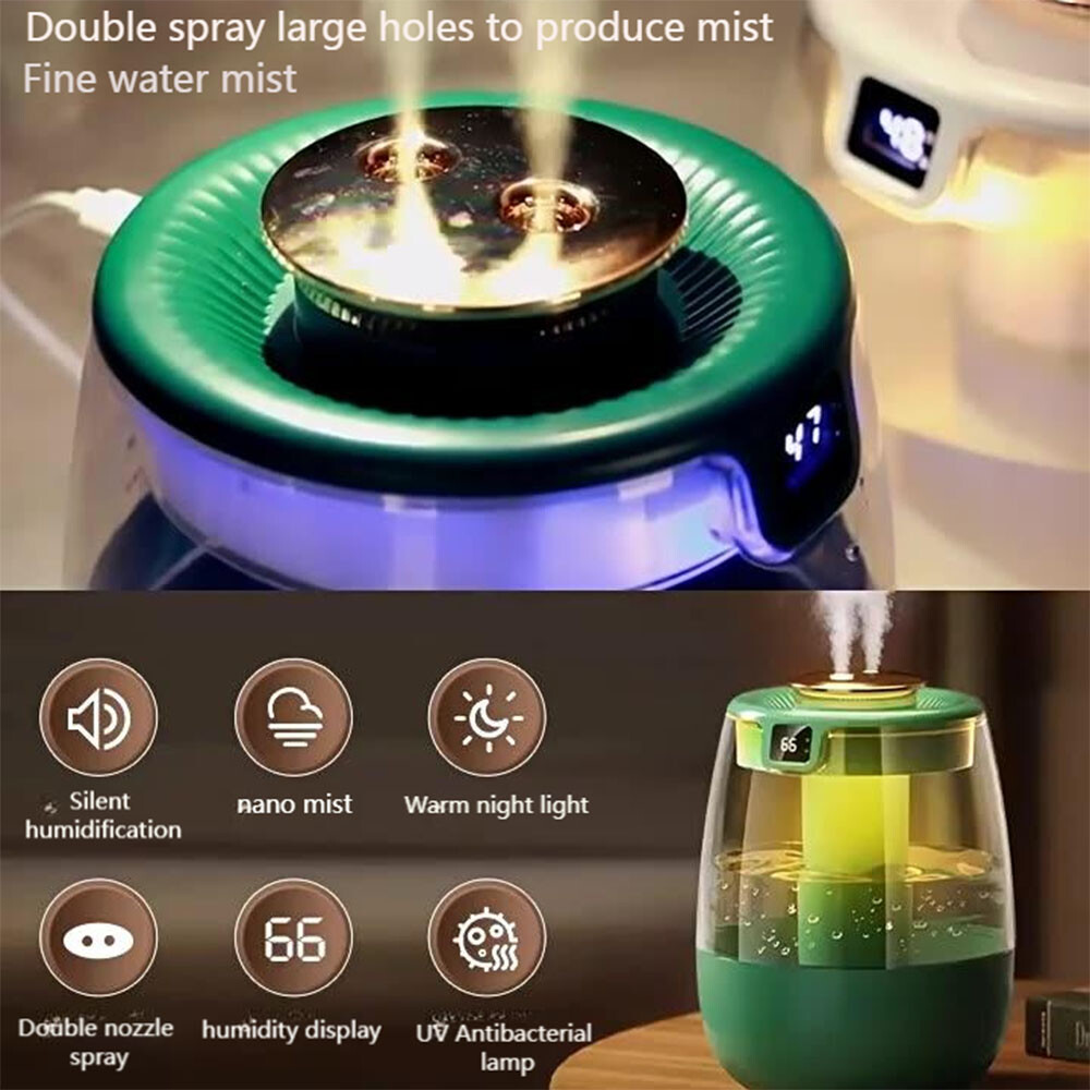 1500ML Humidifier with Blue Light Purification,3 Speeds & Night Light for Sleep