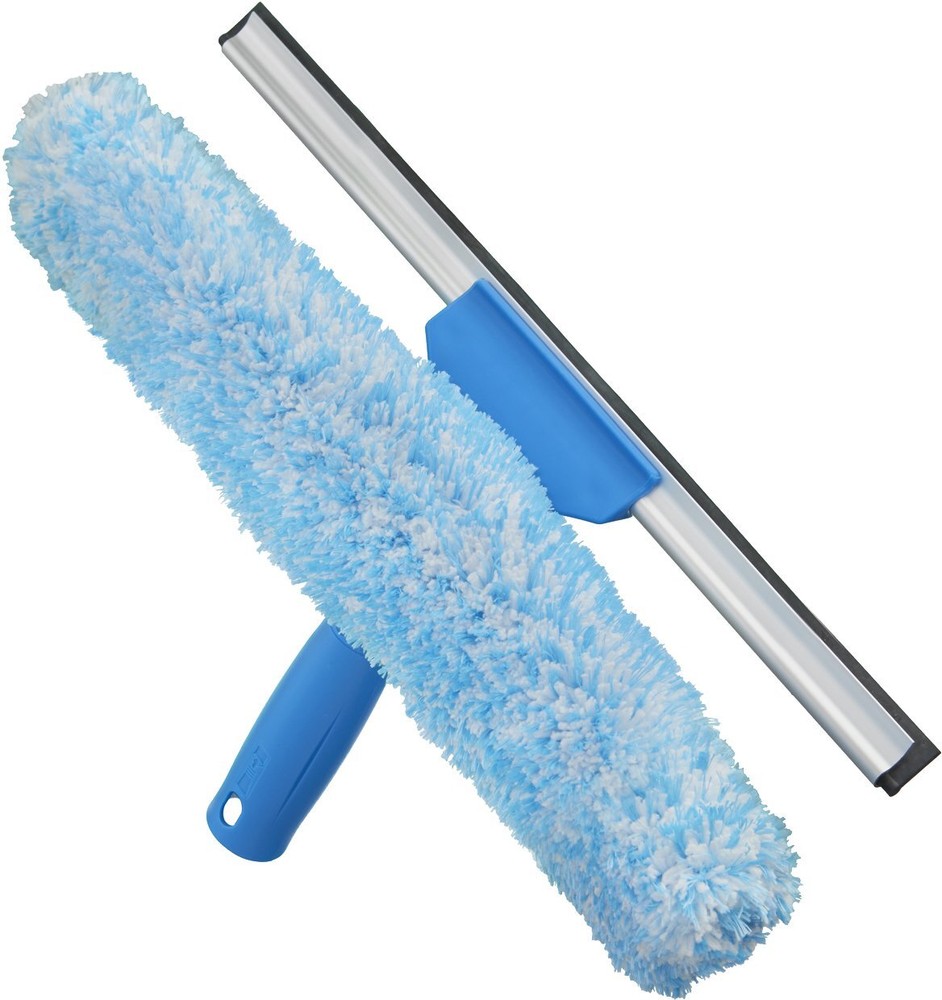 Unger Professional 2-in-1 Squeegee & Scrubber - 14” Window Cleaning Tool – Cl...