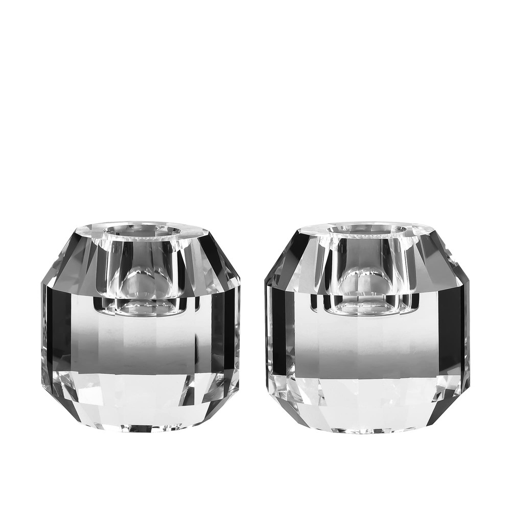 Crystal Candle Holders Set of 2, 2.36