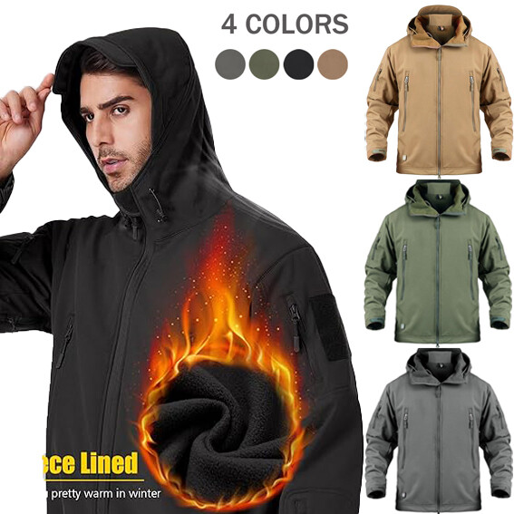 Men's Waterproof Ski Jacket Winter Warm Jackets Snow Thermal Fleece Work Coat